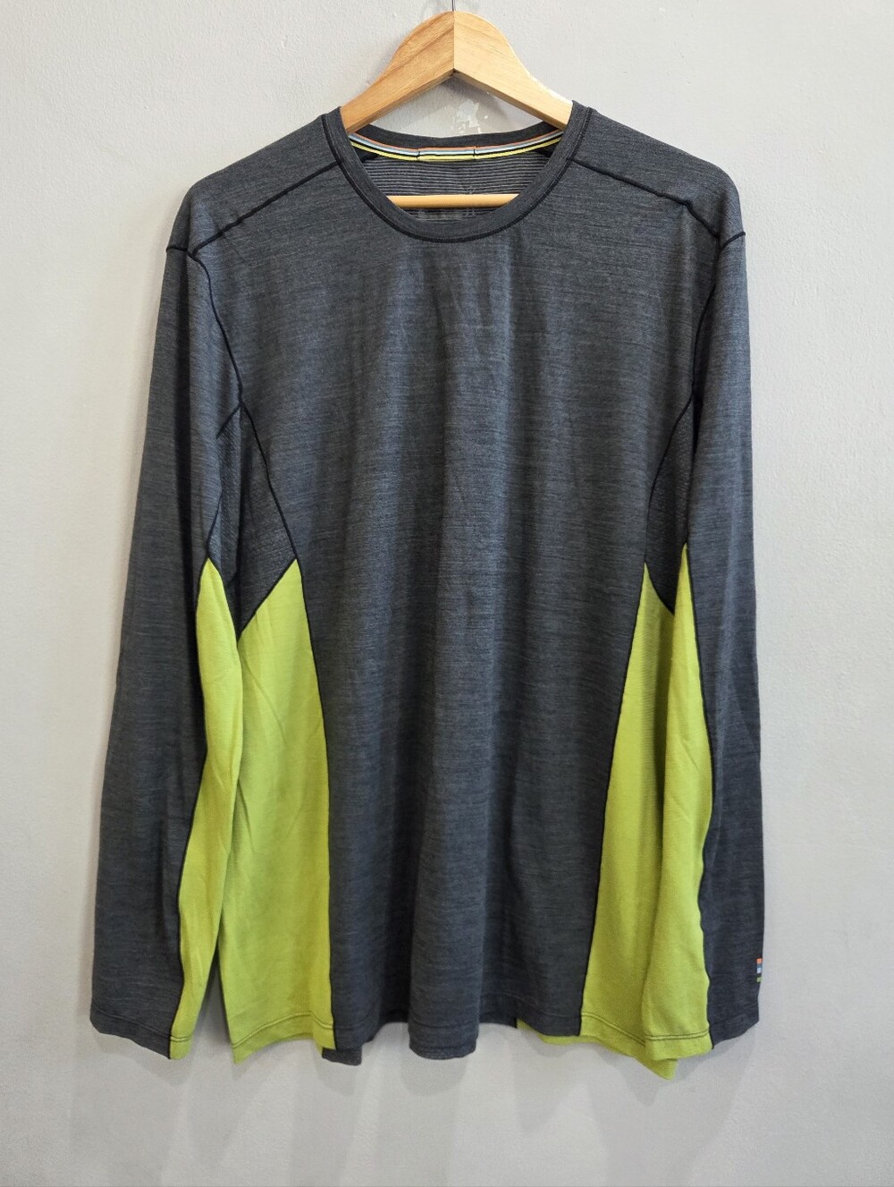 Smartwool Merino Sport 150 Long Sleeve Baselayer Lightweight Green Shirt Mens XL